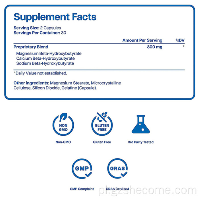 Keto Suplementy do utraty masy ciała Połącz kapsułki keto bhb